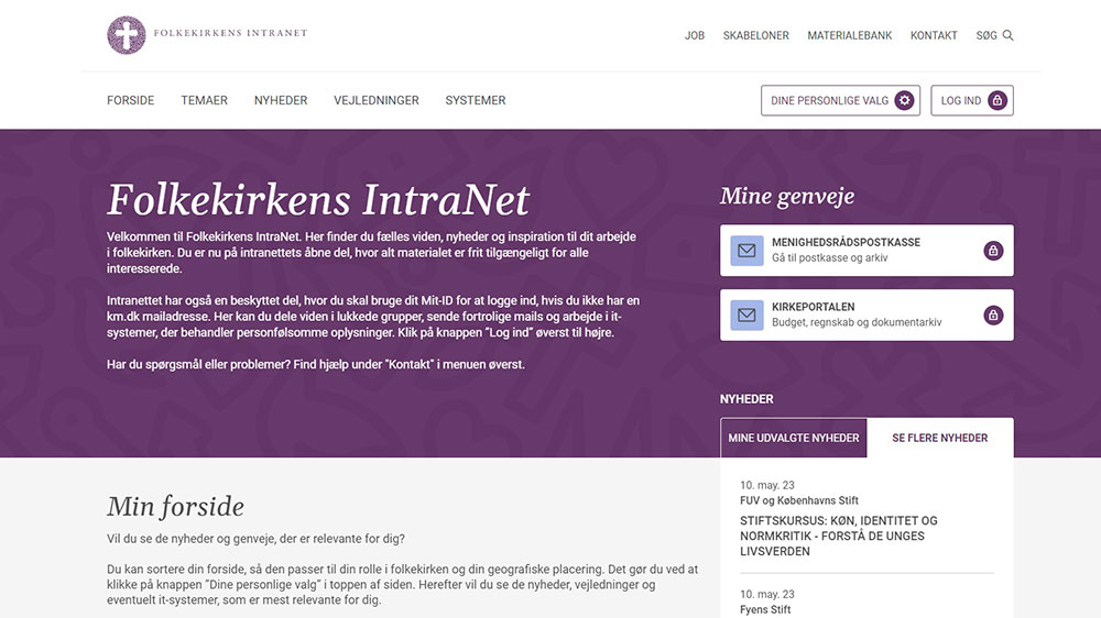 Billede til nyheden Brug Folkekirkens IntraNet 